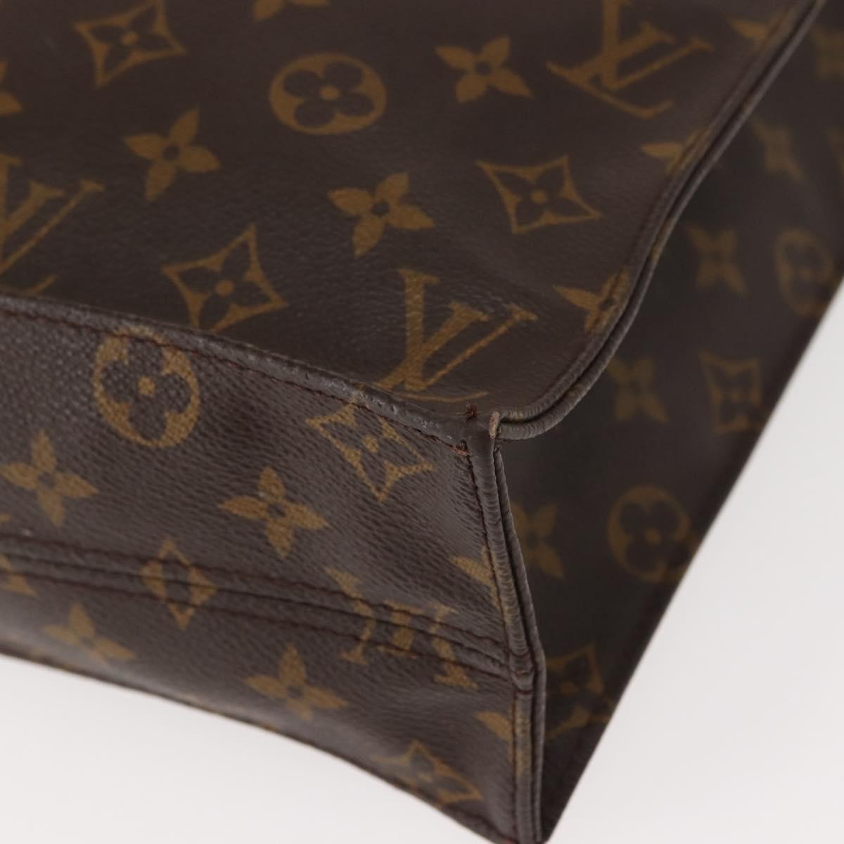 LOUIS VUITTON Monogram Sac Plat Hand Bag M51140 LV Auth 149524