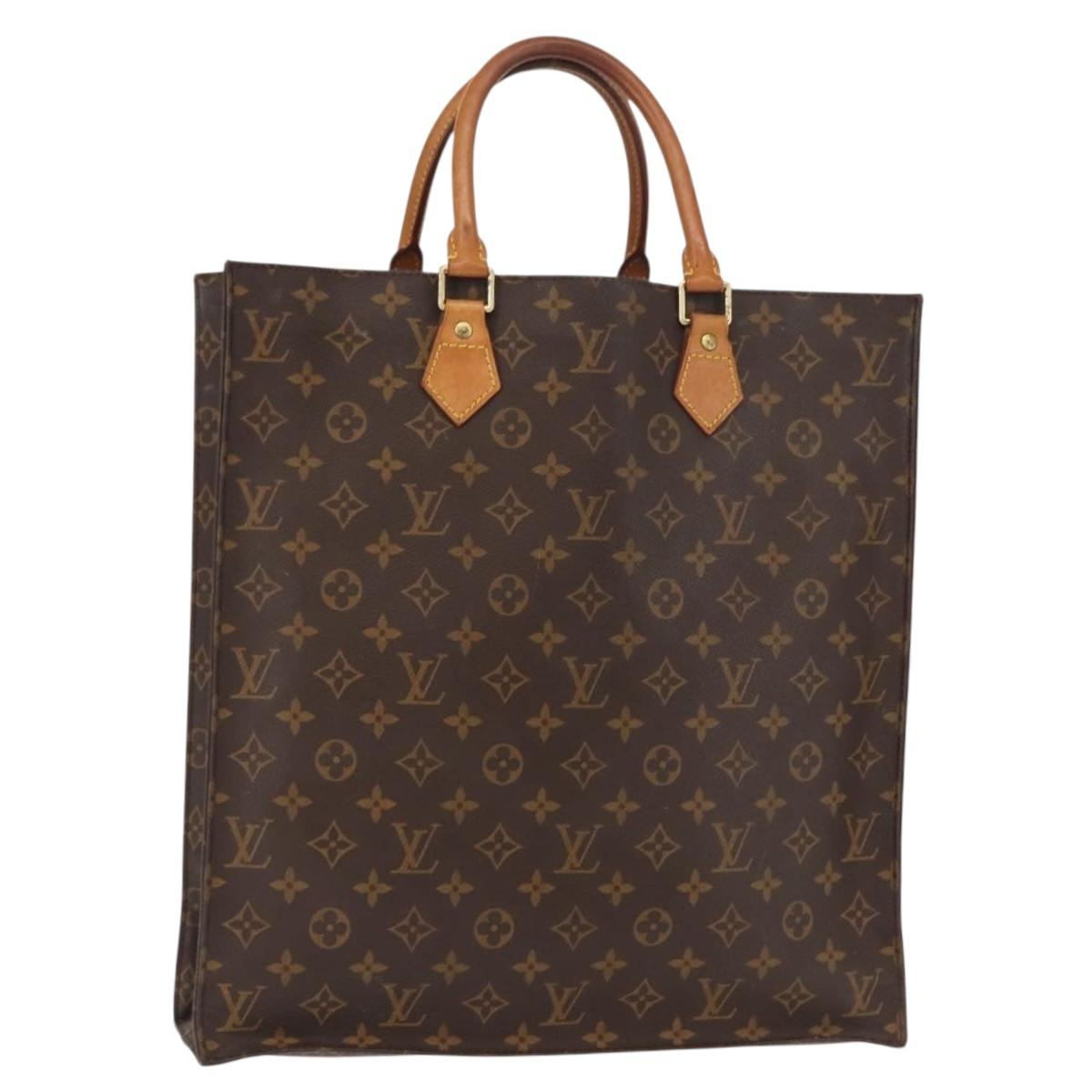 LOUIS VUITTON Monogram Sac Plat Hand Bag M51140 LV Auth 149524