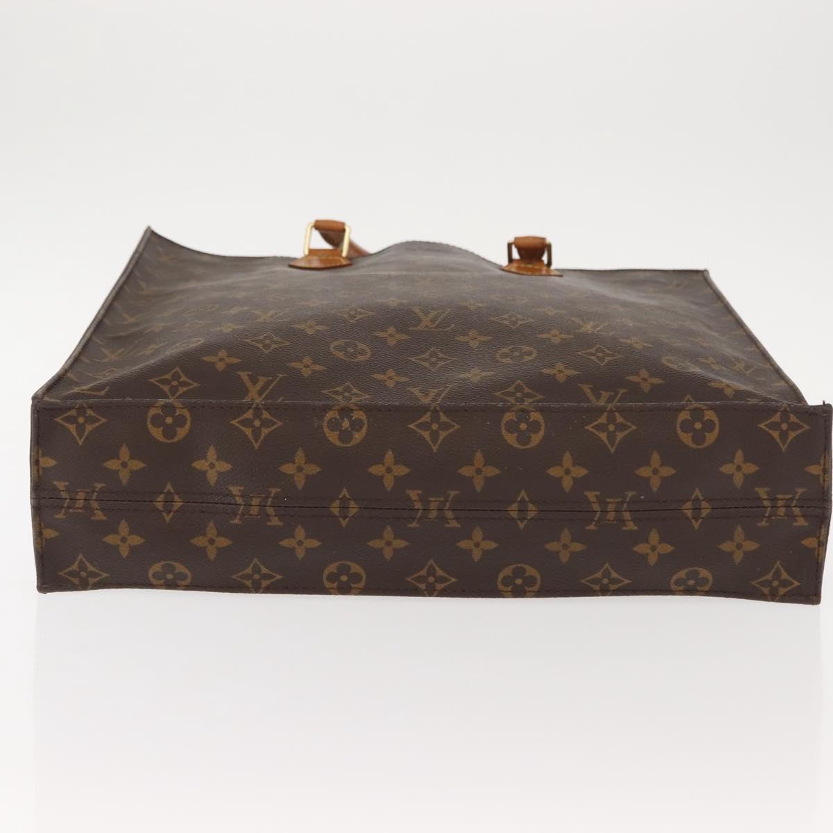 LOUIS VUITTON Monogram Sac Plat Hand Bag M51140 LV Auth 149524