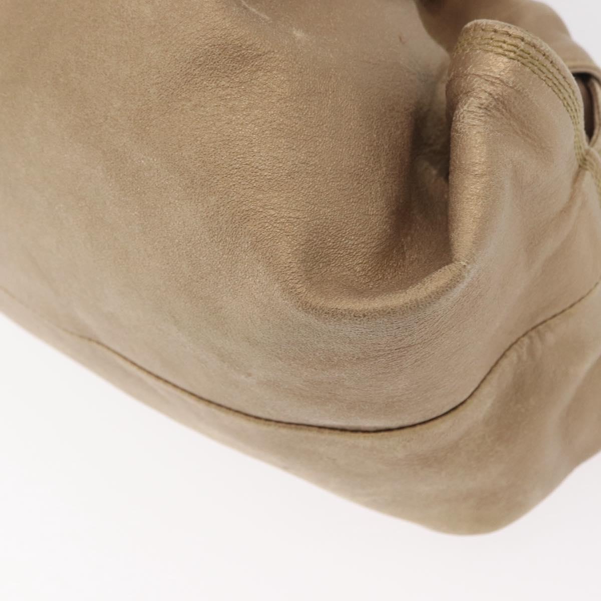 LOEWE Nappa Aire Anagram Hand Bag Leather Beige Auth 149530