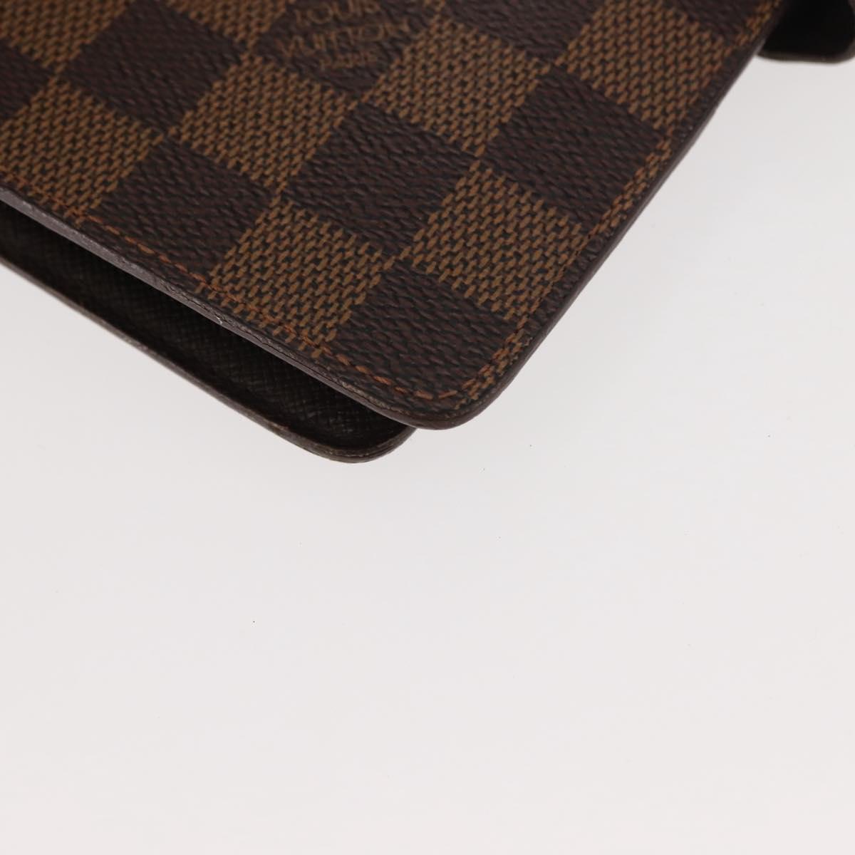 LOUIS VUITTON Damier Ebene Agenda MM Day Planner Cover R20240 LV Auth 149539