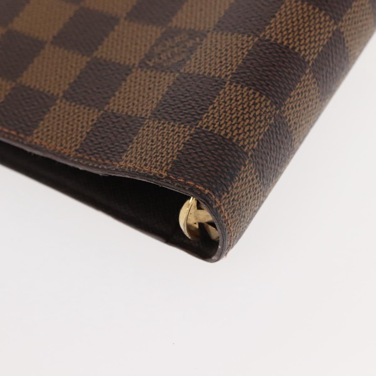 LOUIS VUITTON Damier Ebene Agenda MM Day Planner Cover R20240 LV Auth 149539