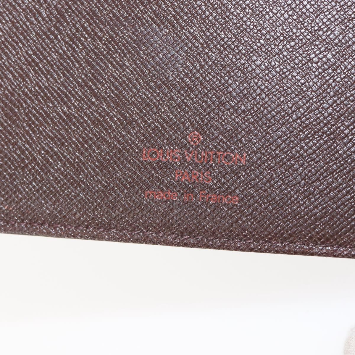 LOUIS VUITTON Damier Ebene Agenda MM Day Planner Cover R20240 LV Auth 149539
