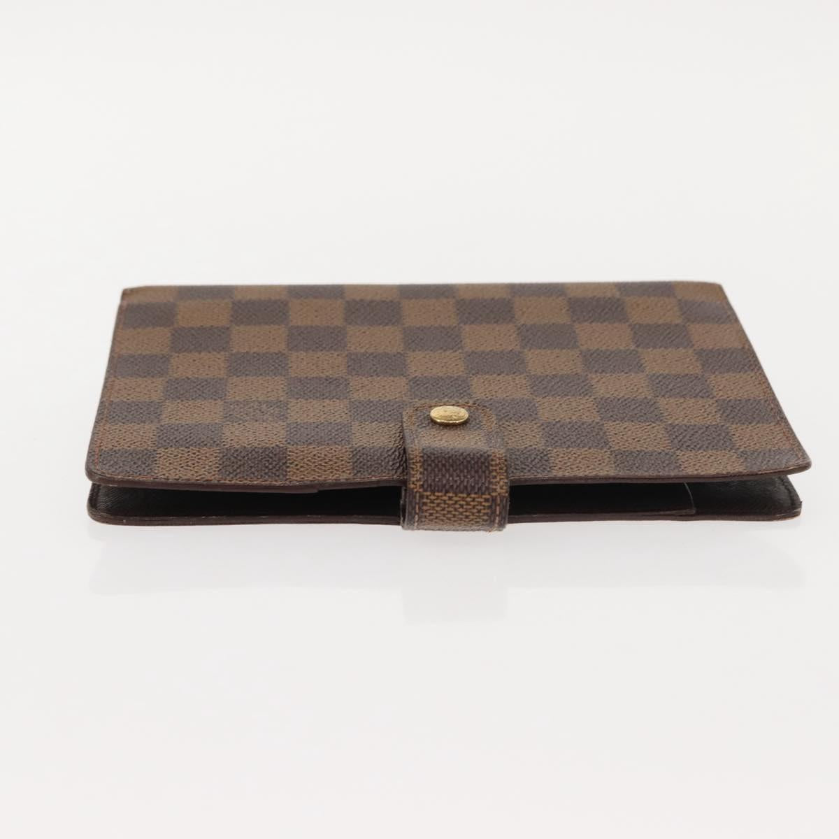 LOUIS VUITTON Damier Ebene Agenda MM Day Planner Cover R20240 LV Auth 149539
