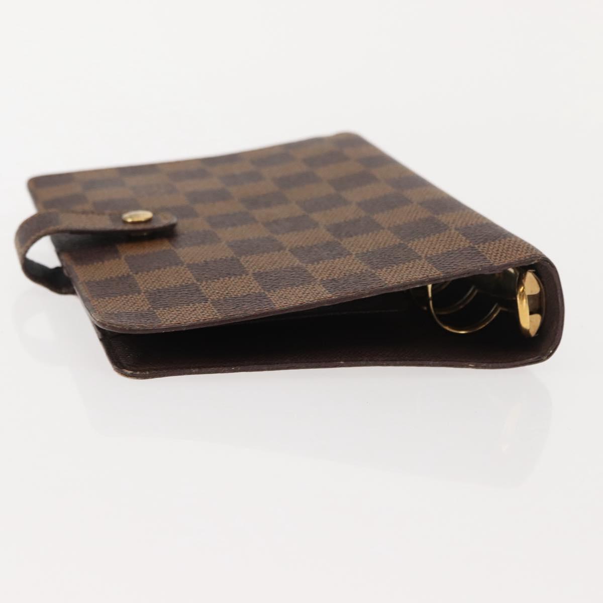 LOUIS VUITTON Damier Ebene Agenda MM Day Planner Cover R20240 LV Auth 149539
