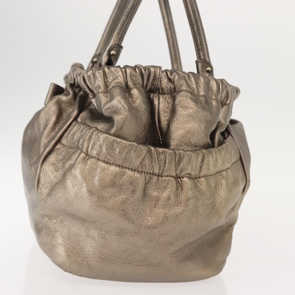 Salvatore Ferragamo Vala Shoulder Bag Leather Gold tone Auth 149548