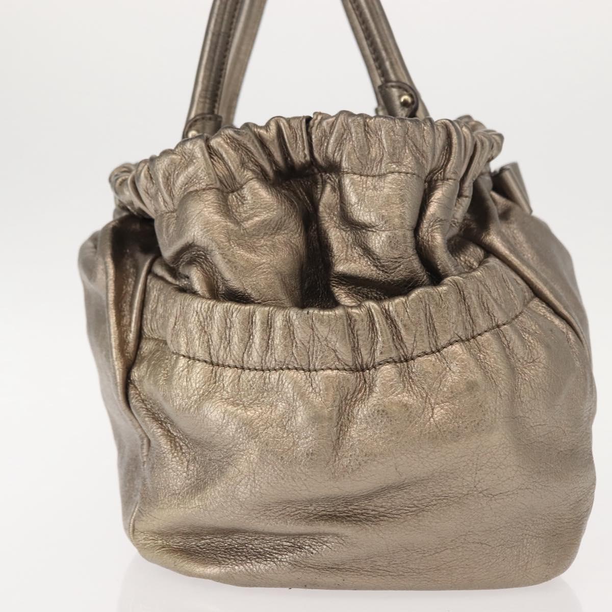 Salvatore Ferragamo Vala Shoulder Bag Leather Gold tone Auth 149548