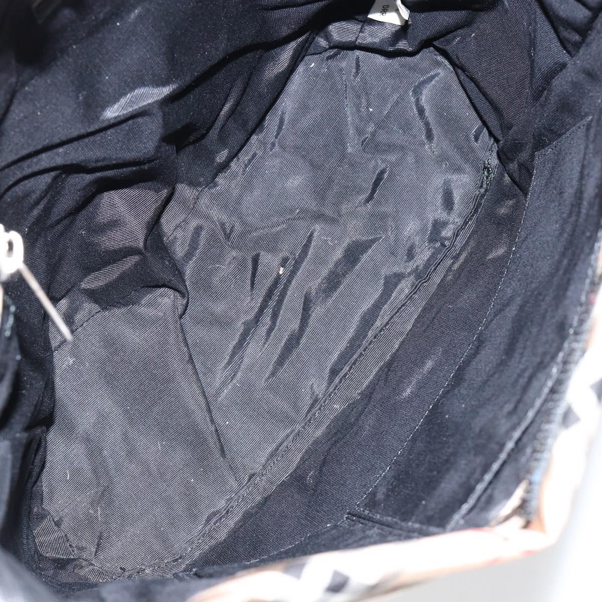 Burberrys Nova Check Shoulder Bag Nylon Beige Silver Auth 149560