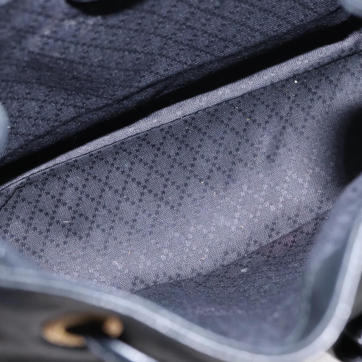 GUCCI Bamboo Backpack Leather Black Gold 003 1998 0016 Auth 149568