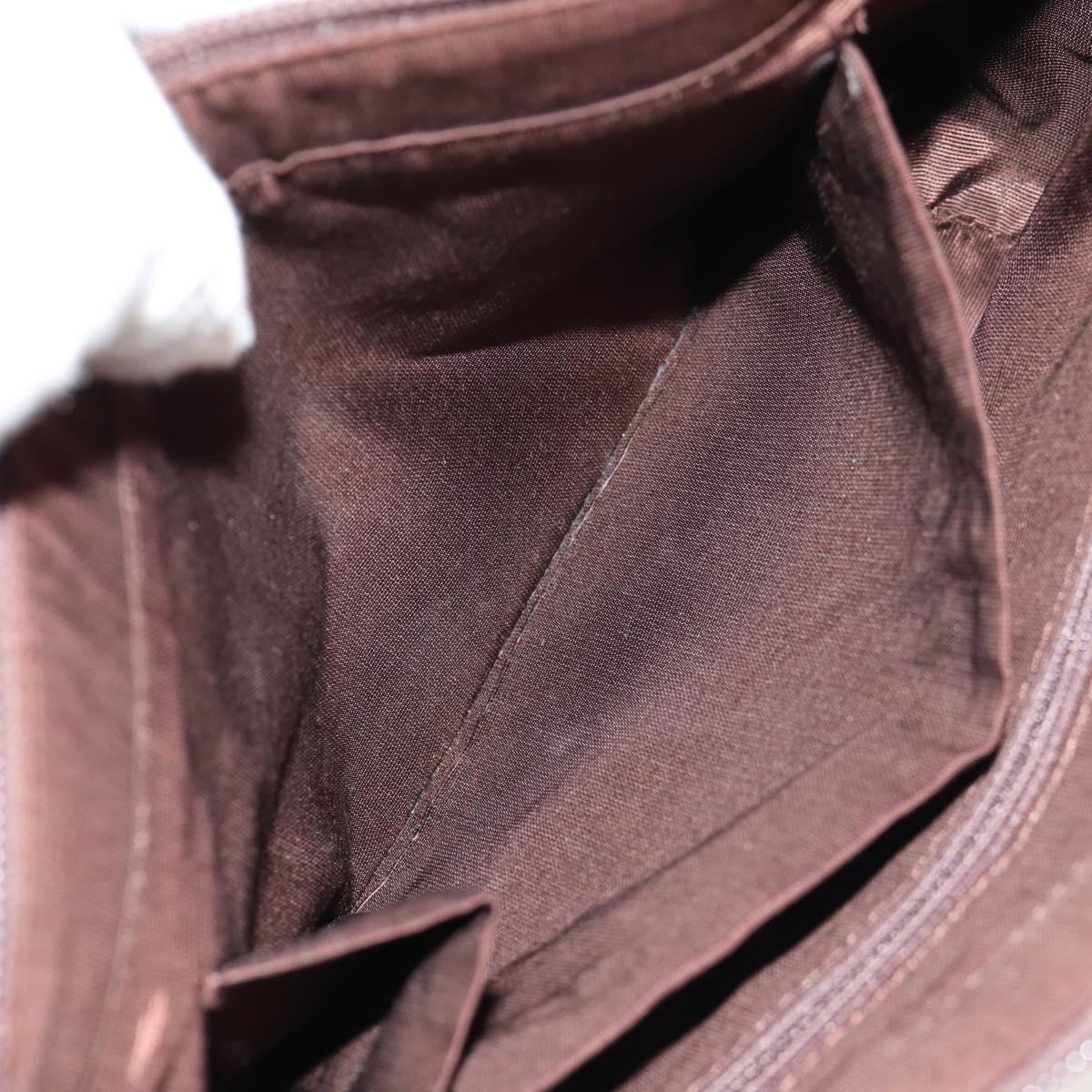 BURBERRY Nova Check Hand Bag Canvas Leather Beige Gold Auth 149571A