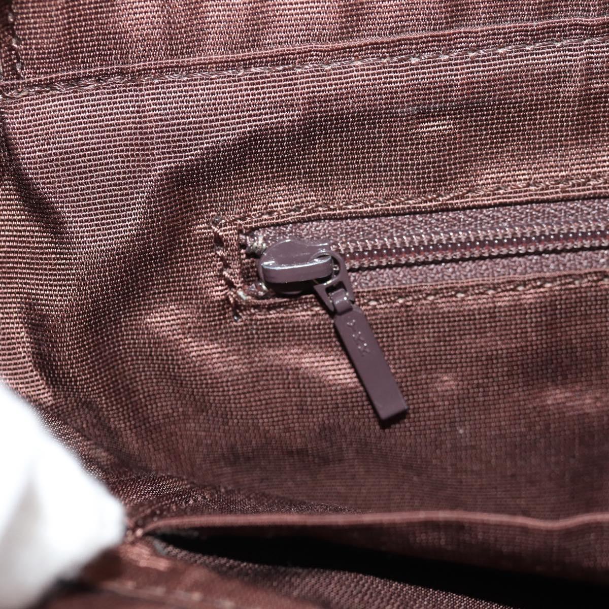 BURBERRY Nova Check Hand Bag Canvas Leather Beige Gold Auth 149571A