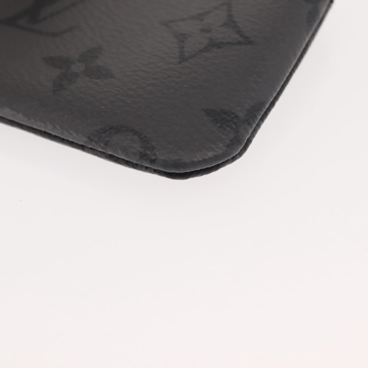 LOUIS VUITTON Monogram Eclipse Reverse Pochette Cles Purse M80905 LV Auth 149596