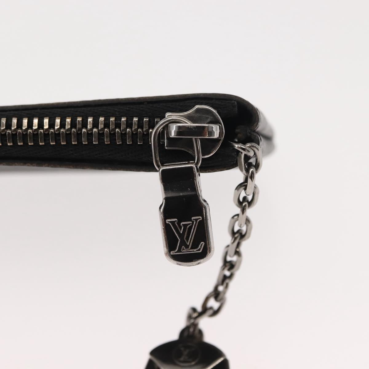 LOUIS VUITTON Monogram Eclipse Reverse Pochette Cles Purse M80905 LV Auth 149596