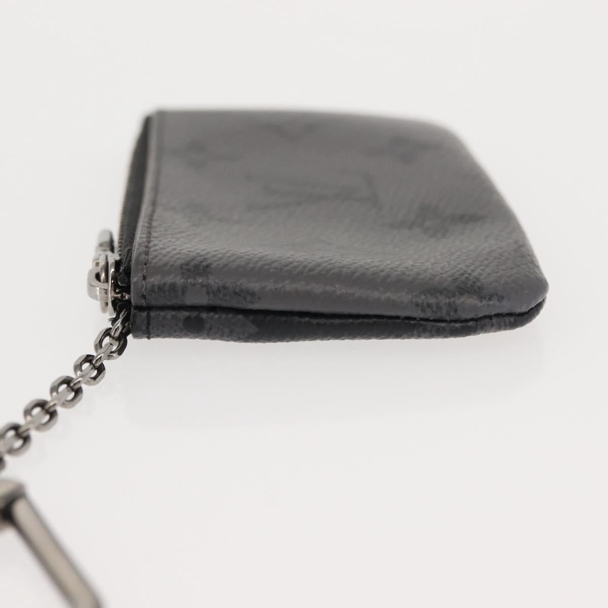 LOUIS VUITTON Monogram Eclipse Reverse Pochette Cles Purse M80905 LV Auth 149596