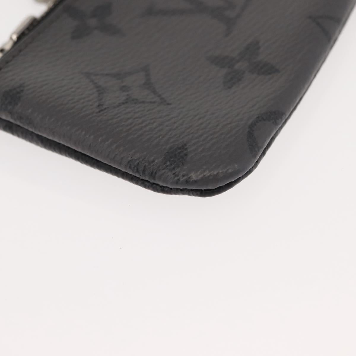 LOUIS VUITTON Monogram Eclipse Reverse Pochette Cles Purse M80905 LV Auth 149596