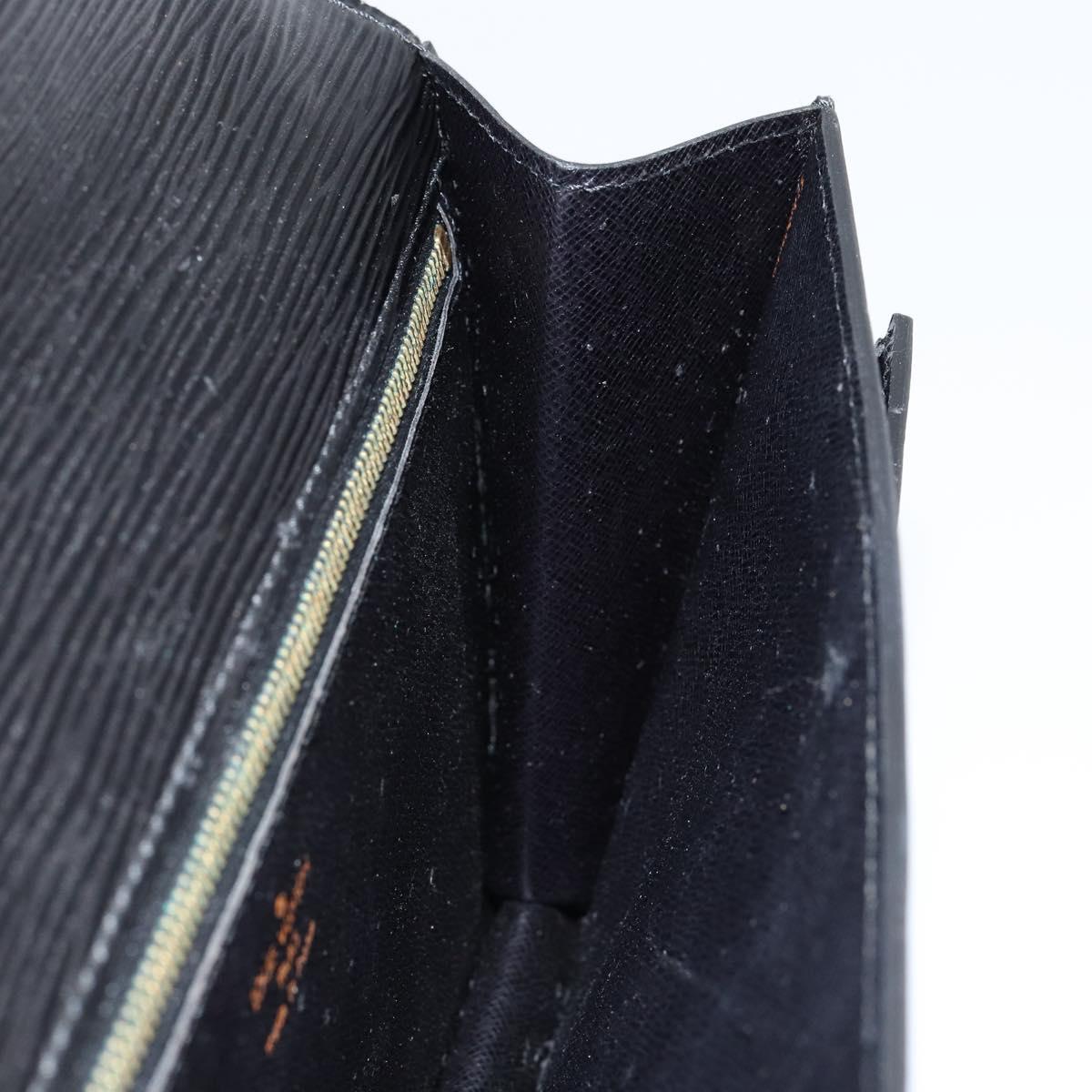 LOUIS VUITTON Epi Serie Dragonne Clutch Bag Black Noir M52612 LV Auth 149598