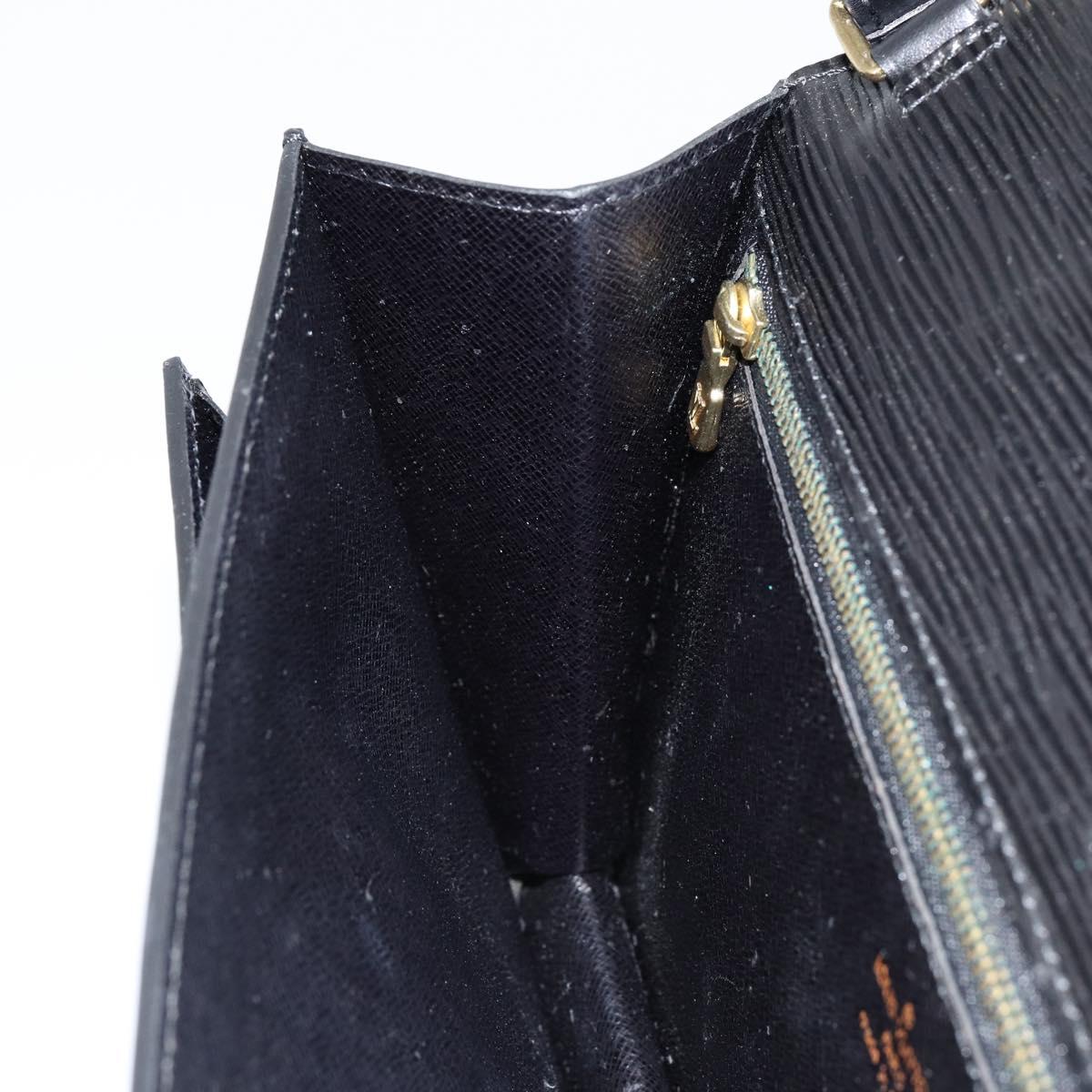 LOUIS VUITTON Epi Serie Dragonne Clutch Bag Black Noir M52612 LV Auth 149598