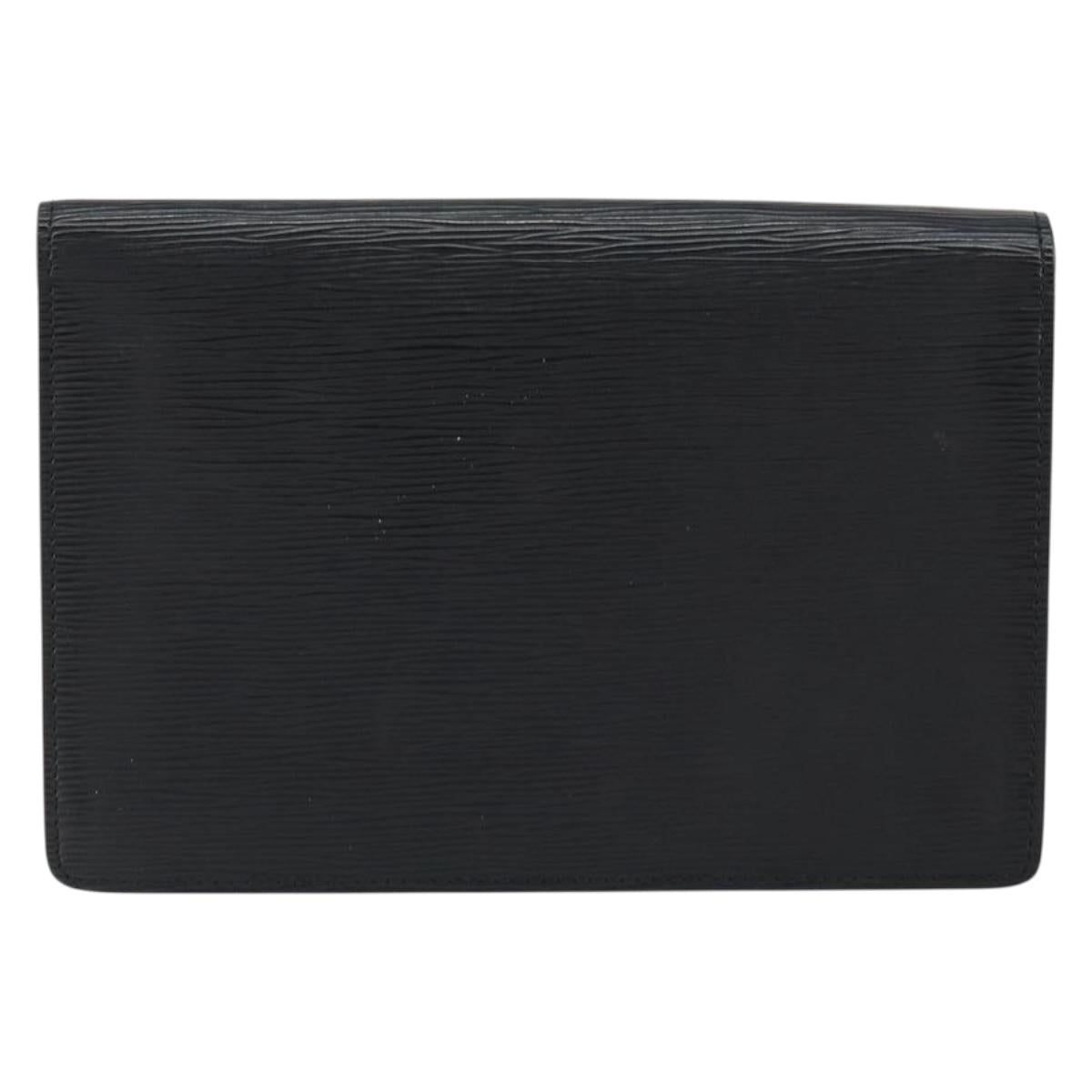 LOUIS VUITTON Epi Serie Dragonne Clutch Bag Black Noir M52612 LV Auth 149598