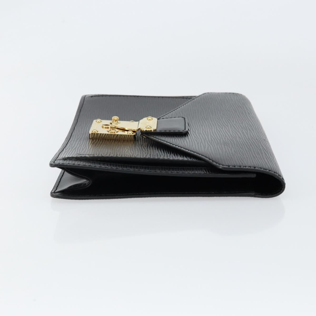 LOUIS VUITTON Epi Serie Dragonne Clutch Bag Black Noir M52612 LV Auth 149598