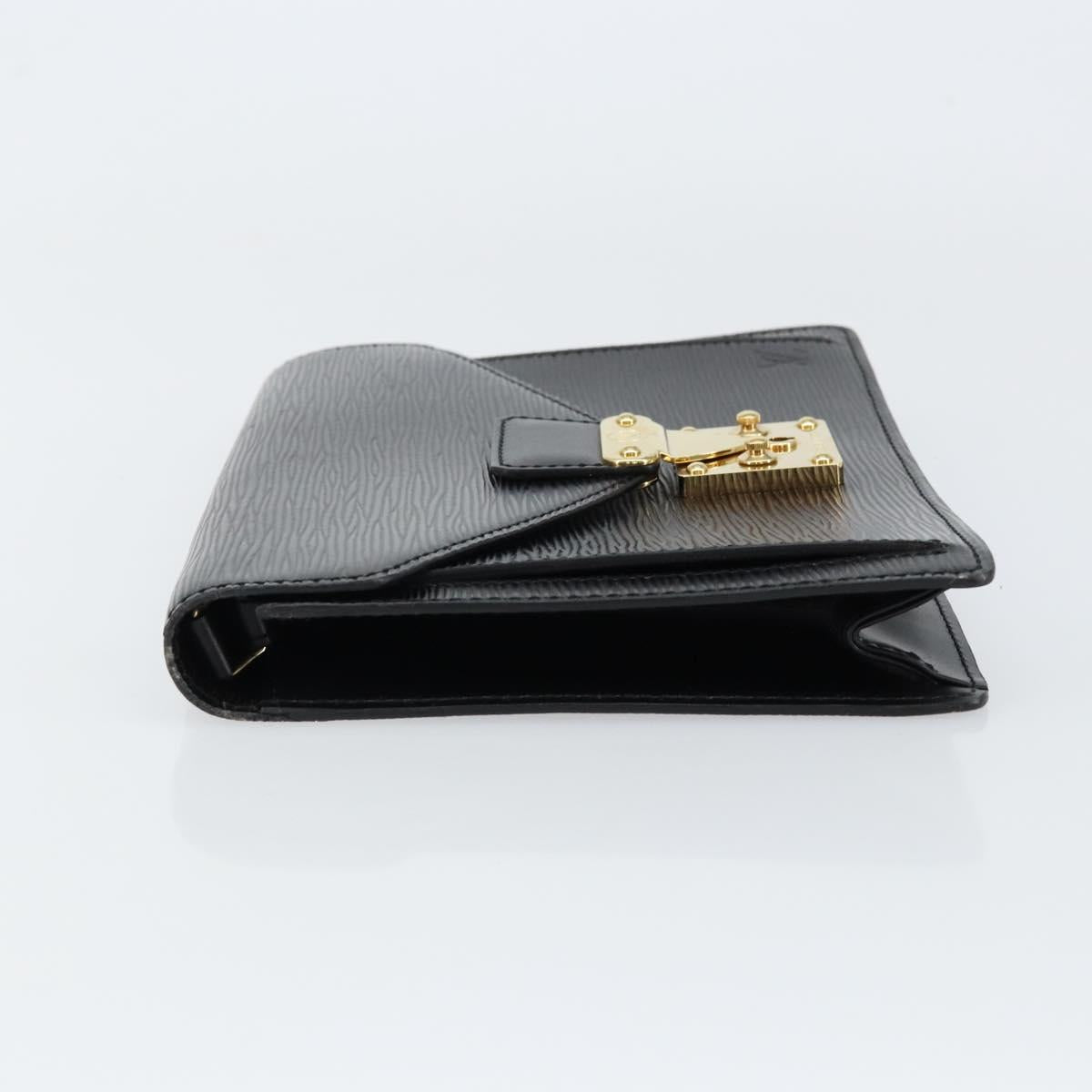 LOUIS VUITTON Epi Serie Dragonne Clutch Bag Black Noir M52612 LV Auth 149598