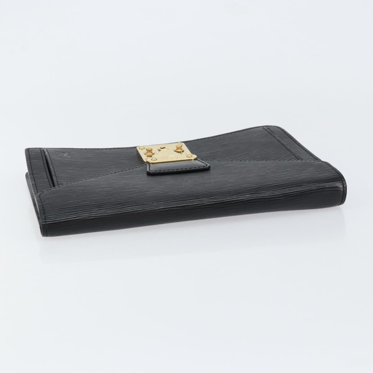 LOUIS VUITTON Epi Serie Dragonne Clutch Bag Black Noir M52612 LV Auth 149598