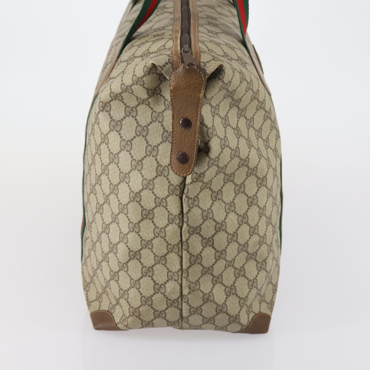 GUCCI GG Supreme Web Sherry Line Bag PVC Beige Red Green 89 19 012 Auth 149602