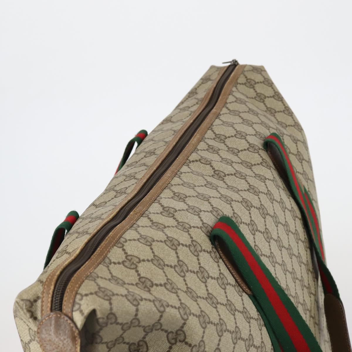 GUCCI GG Supreme Web Sherry Line Bag PVC Beige Red Green 89 19 012 Auth 149602