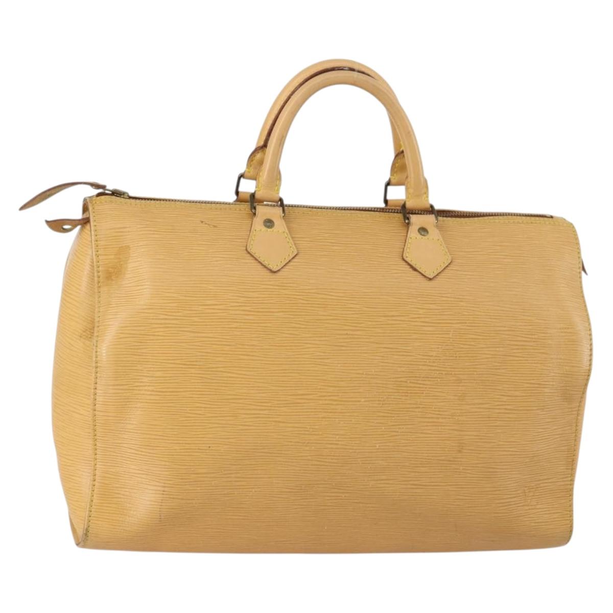 LOUIS VUITTON Epi Speedy 35 Hand Bag Beige LV Auth 149604