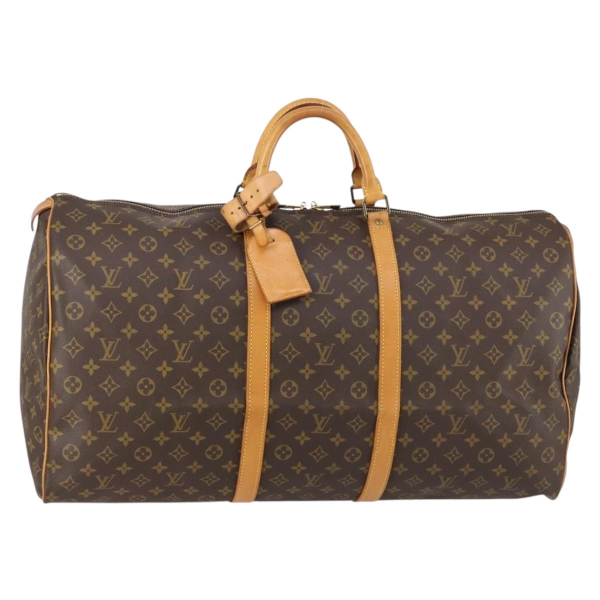 LOUIS VUITTON Monogram Keepall 60 Boston Bag M41422 LV Auth 149605V