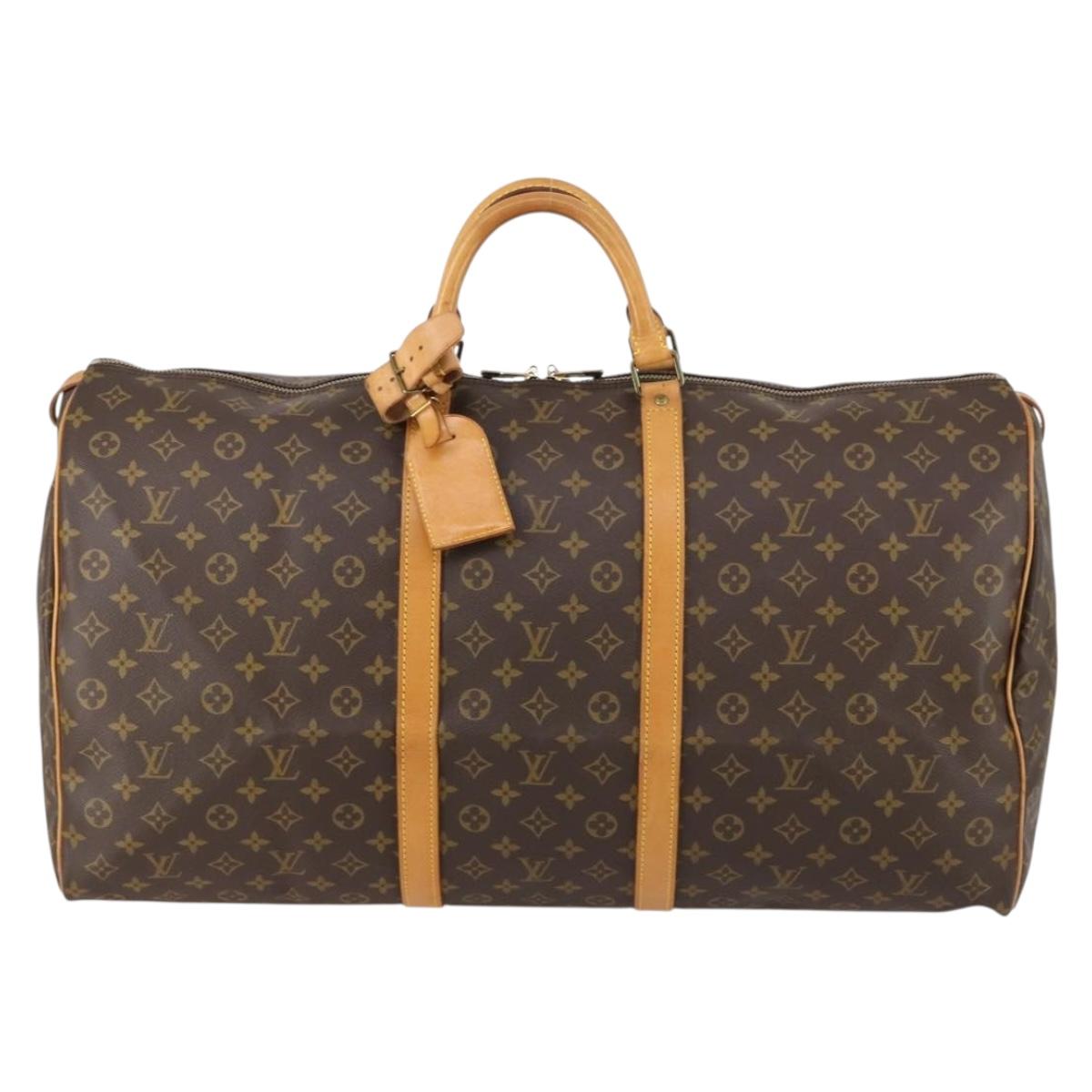 LOUIS VUITTON Monogram Keepall 60 Boston Bag M41422 LV Auth 149605V
