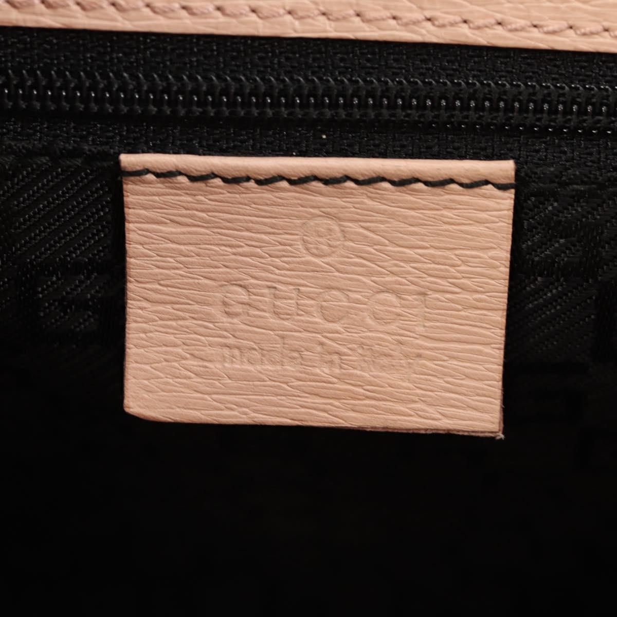 GUCCI Jackie Shoulder Bag Leather Pink Gold 002 1067 Auth 149621V