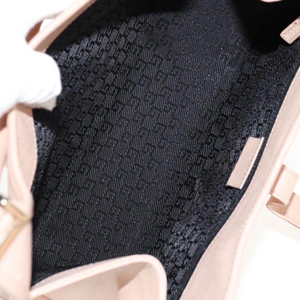 GUCCI Jackie Shoulder Bag Leather Pink Gold 002 1067 Auth 149621V