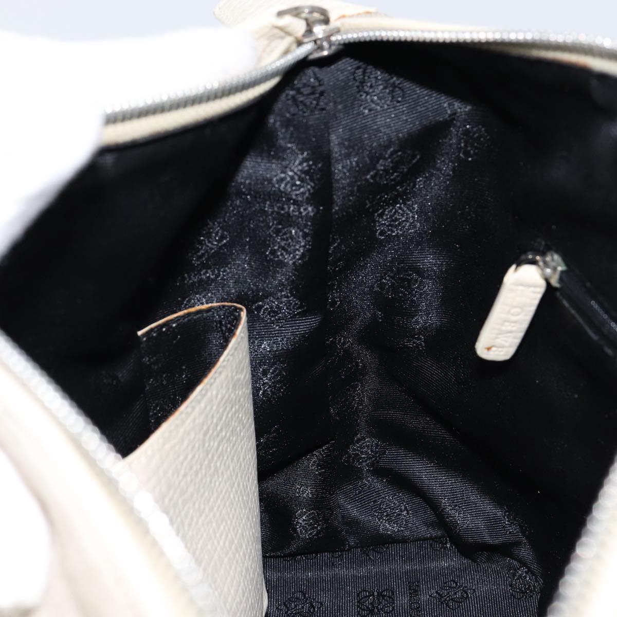 LOEWE Hand Bag Canvas Gray Auth 149622