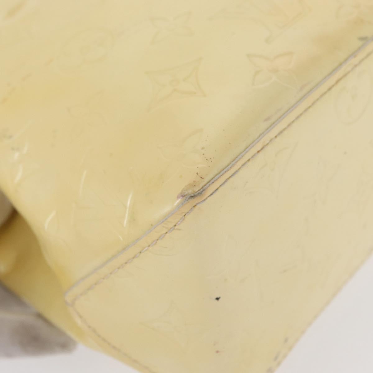 LOUIS VUITTON Monogram Vernis Reade PM Hand Bag Perle M91336 LV Auth 149639