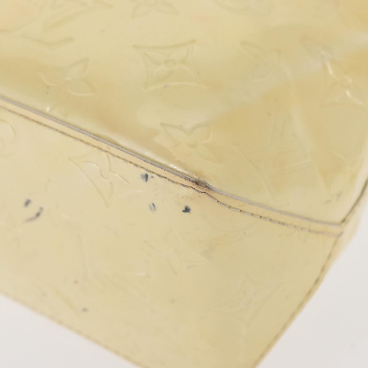 LOUIS VUITTON Monogram Vernis Reade PM Hand Bag Perle M91336 LV Auth 149639