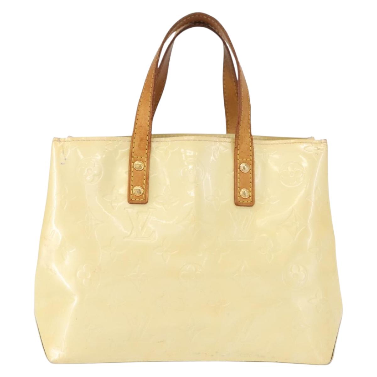 LOUIS VUITTON Monogram Vernis Reade PM Hand Bag Perle M91336 LV Auth 149639