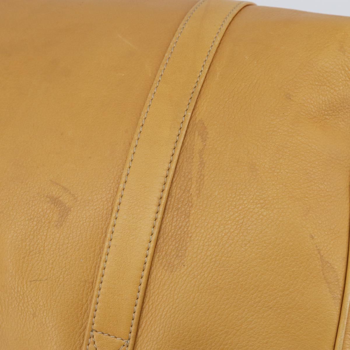 LOEWE Anagram Tote Bag Leather Beige Gold Auth 149645