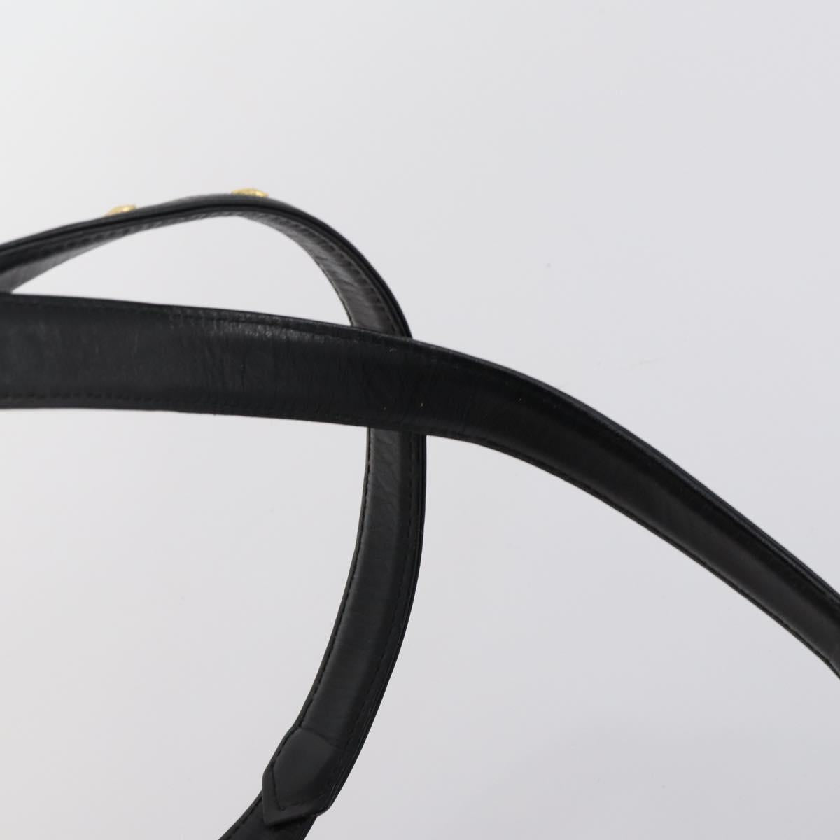 VERSACE Backpack Nylon Black Gold Auth 149669