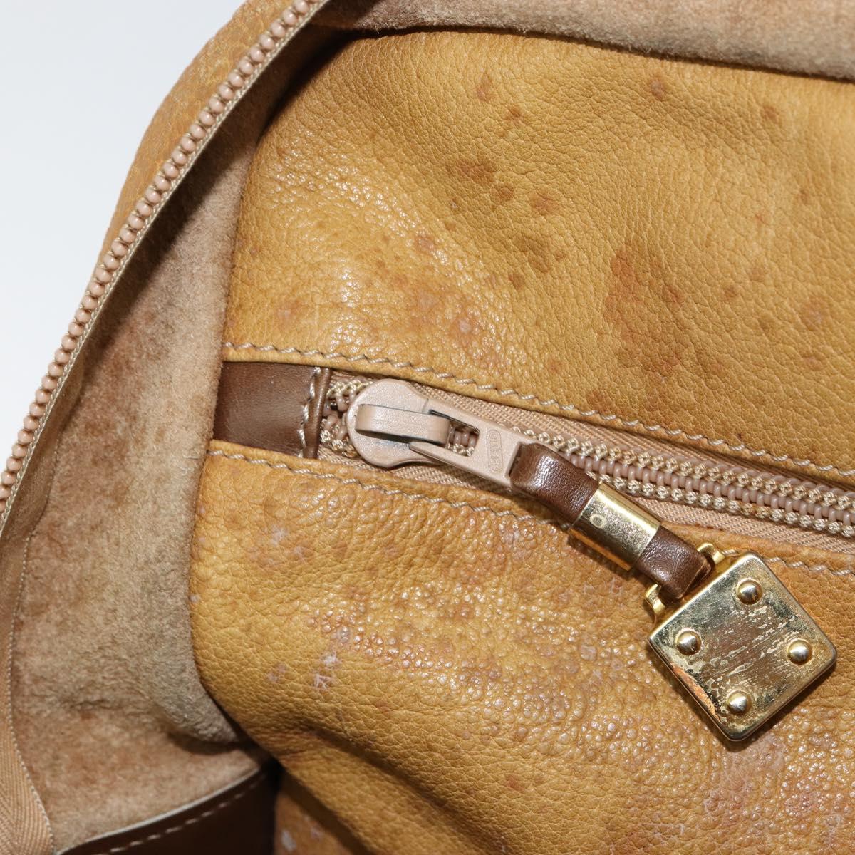 LOEWE Anagram Amazona 32 Hand Bag Leather Brown Gold Auth 149670