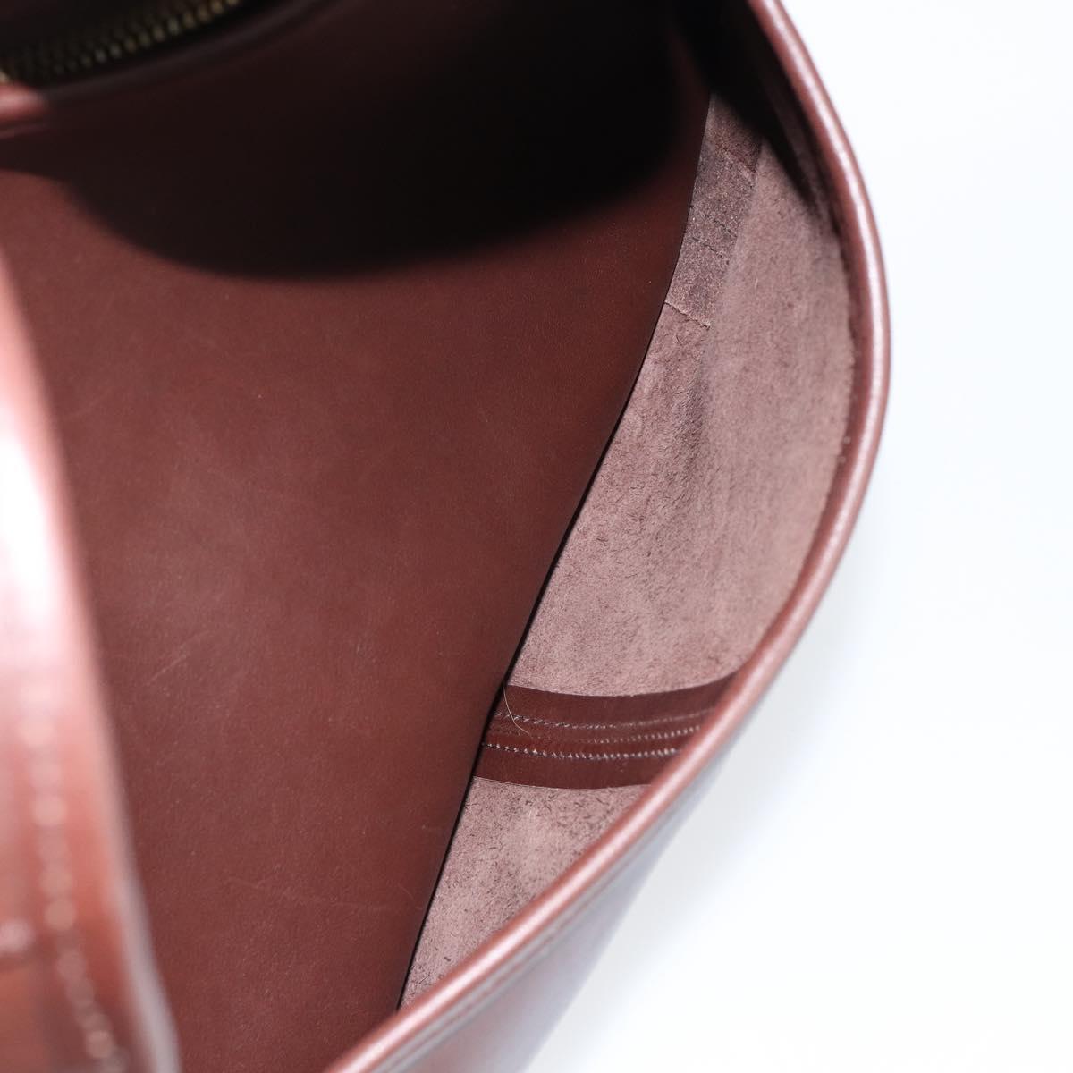 Coach Shoulder Bag Leather Dark Brown Auth 149672