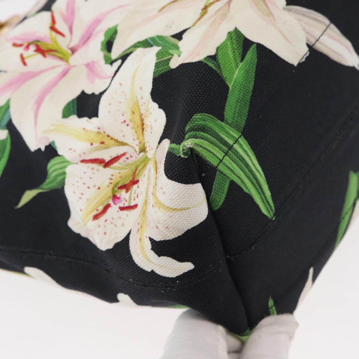 DOLCE&GABBANA CAPRI Hand Bag Canvas 2way Pink Gold Auth 149678