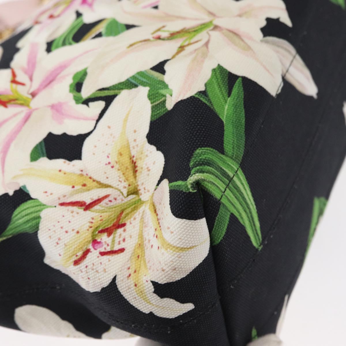 DOLCE&GABBANA CAPRI Hand Bag Canvas 2way Pink Gold Auth 149678