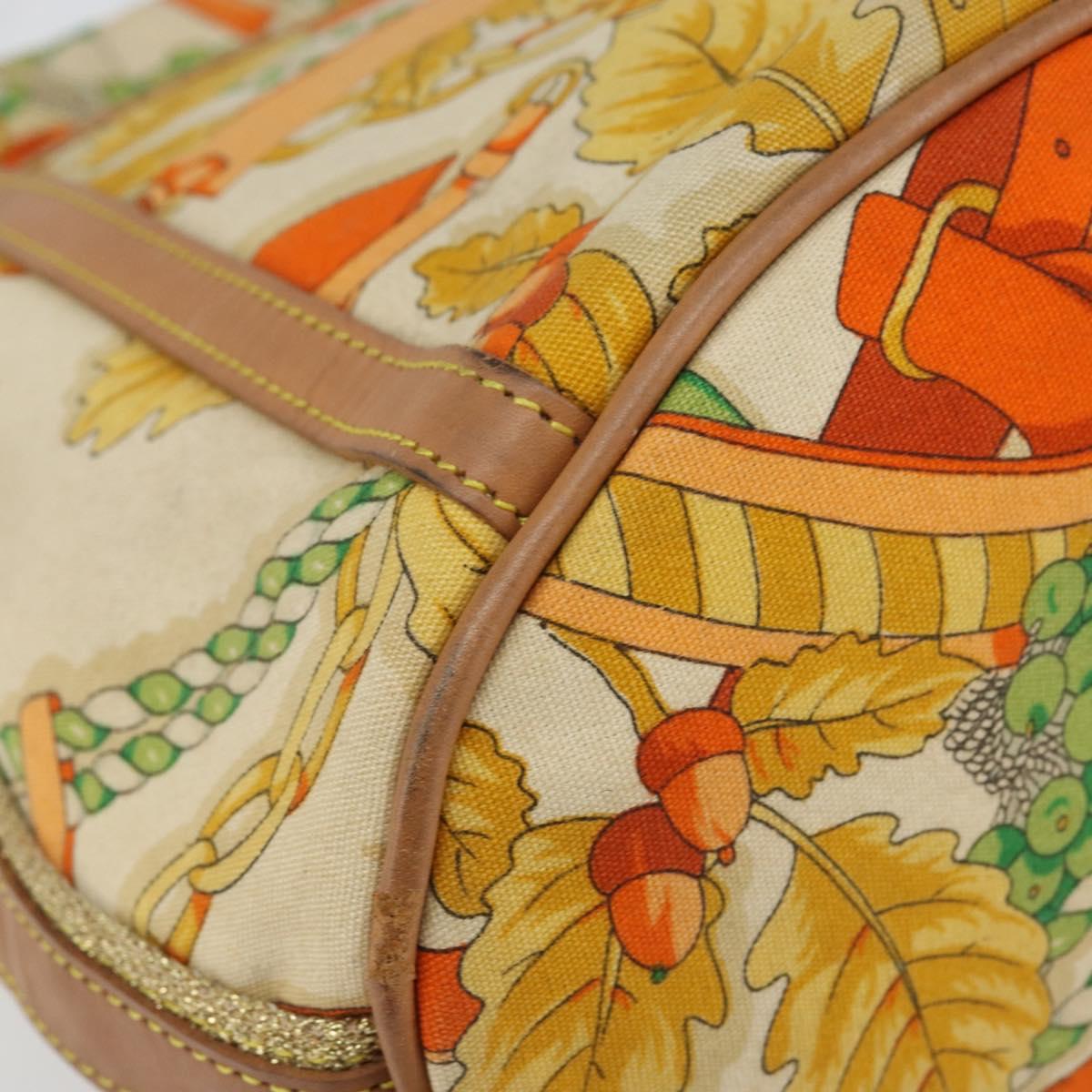 LOEWE Shoulder Bag Canvas Beige Auth 149682