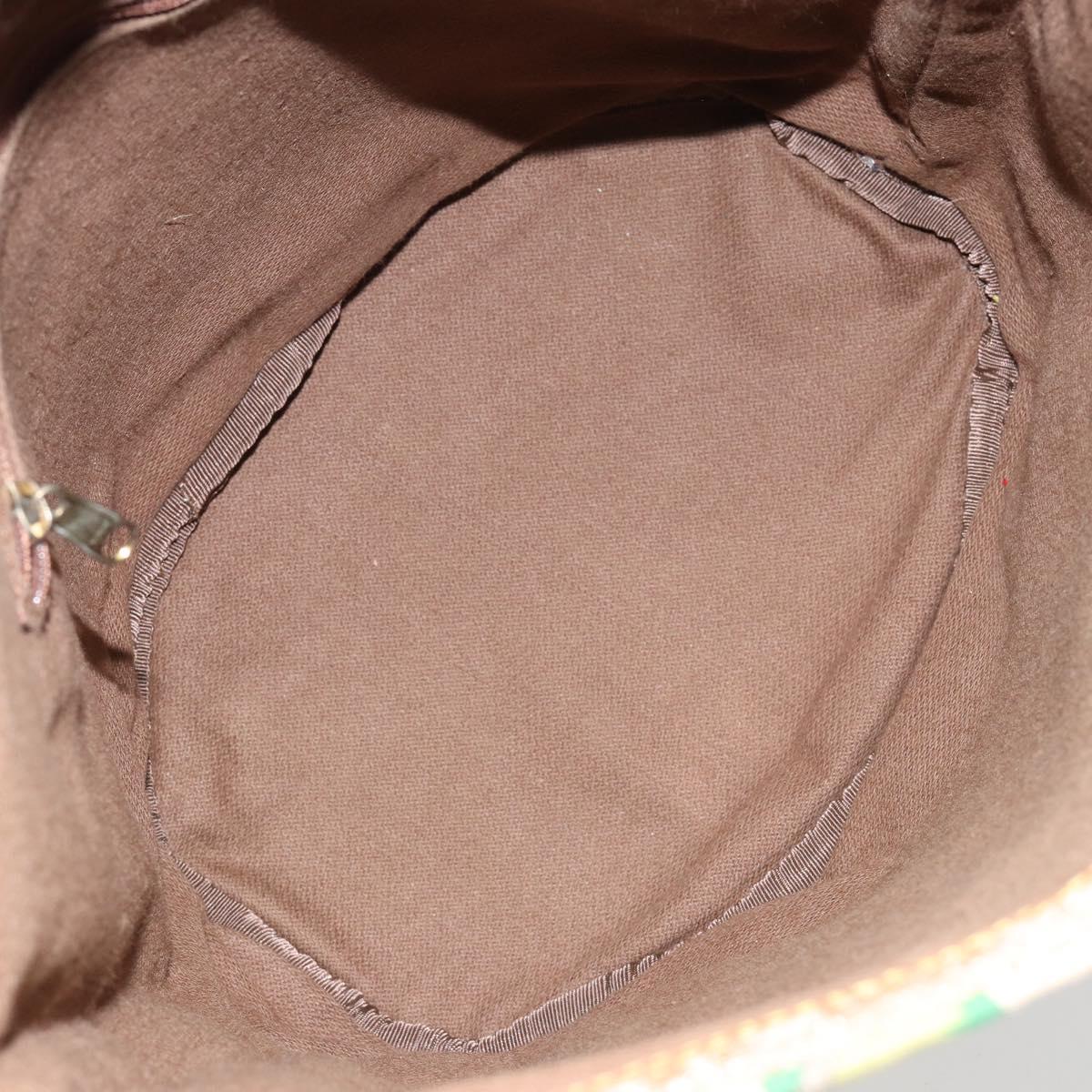 LOEWE Shoulder Bag Canvas Beige Auth 149682