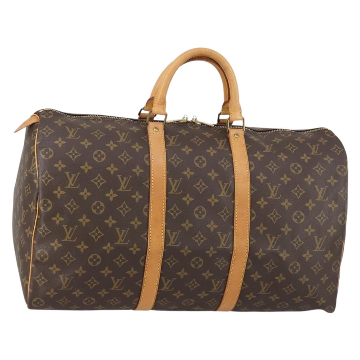 LOUIS VUITTON Monogram Keepall 50 Boston Bag M41426 LV Auth 149688