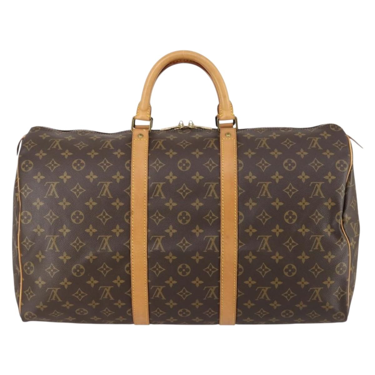 LOUIS VUITTON Monogram Keepall 50 Boston Bag M41426 LV Auth 149688
