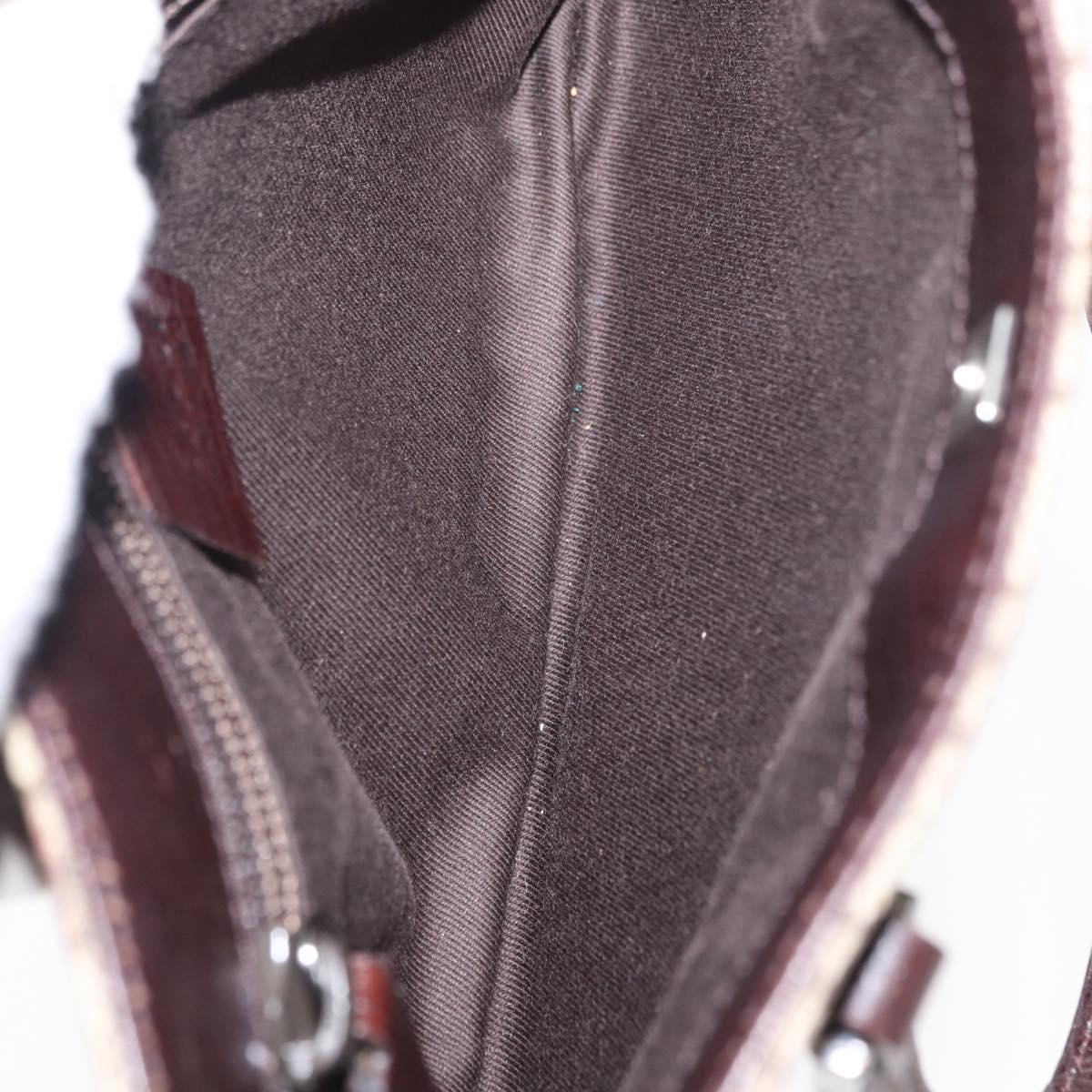 GUCCI GG Supreme Hand Bag PVC Beige Silver 114599 Auth 149706