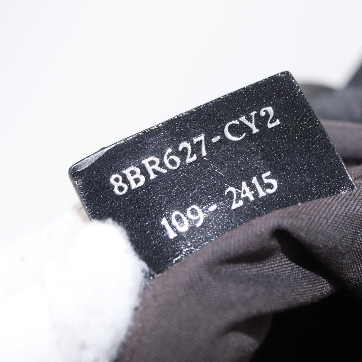 FENDI Zucchino Canvas Tote Bag Black Silver Auth 149710