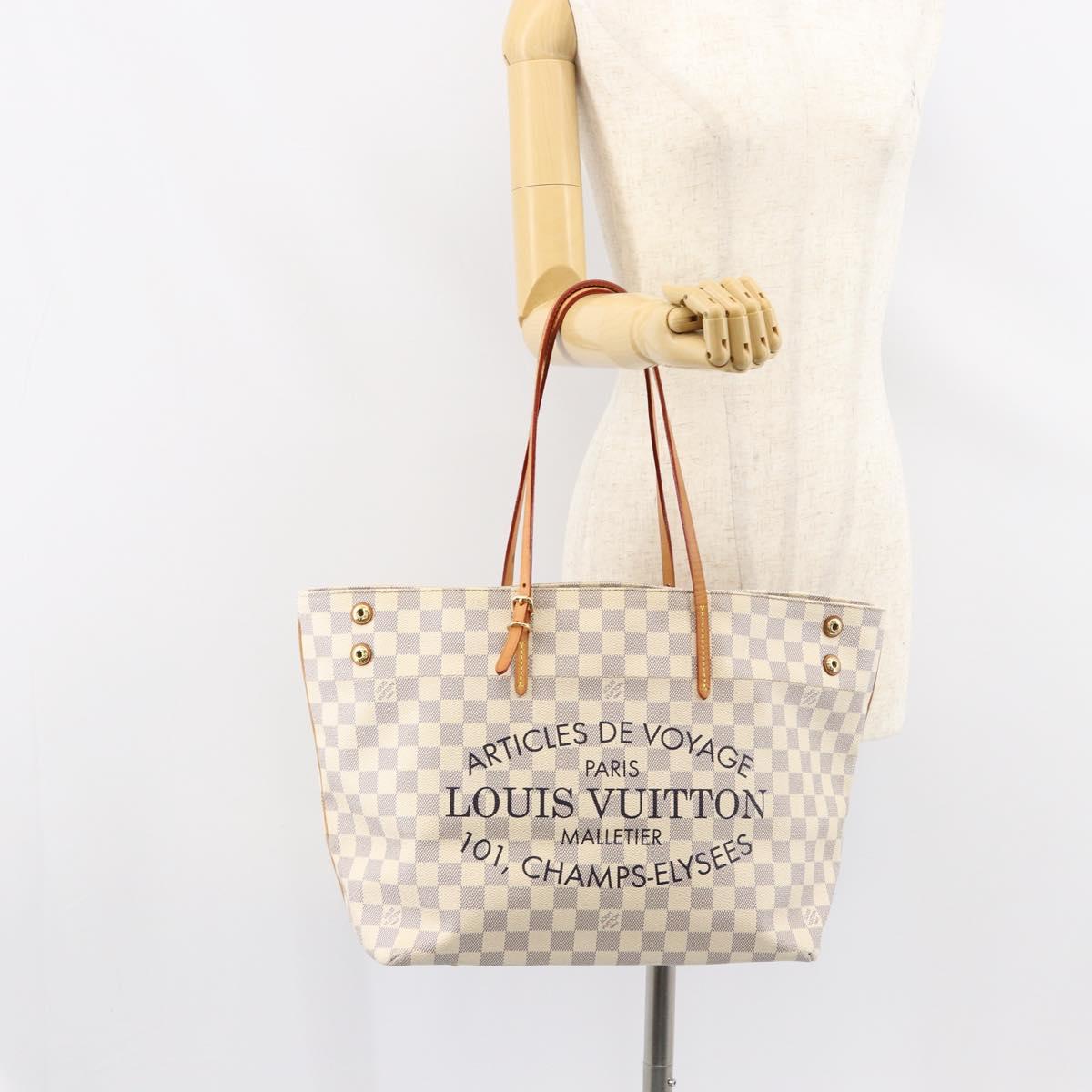 LOUIS VUITTON Damier Azur Cabas MM Tote Bag N41375 LV Auth 149711