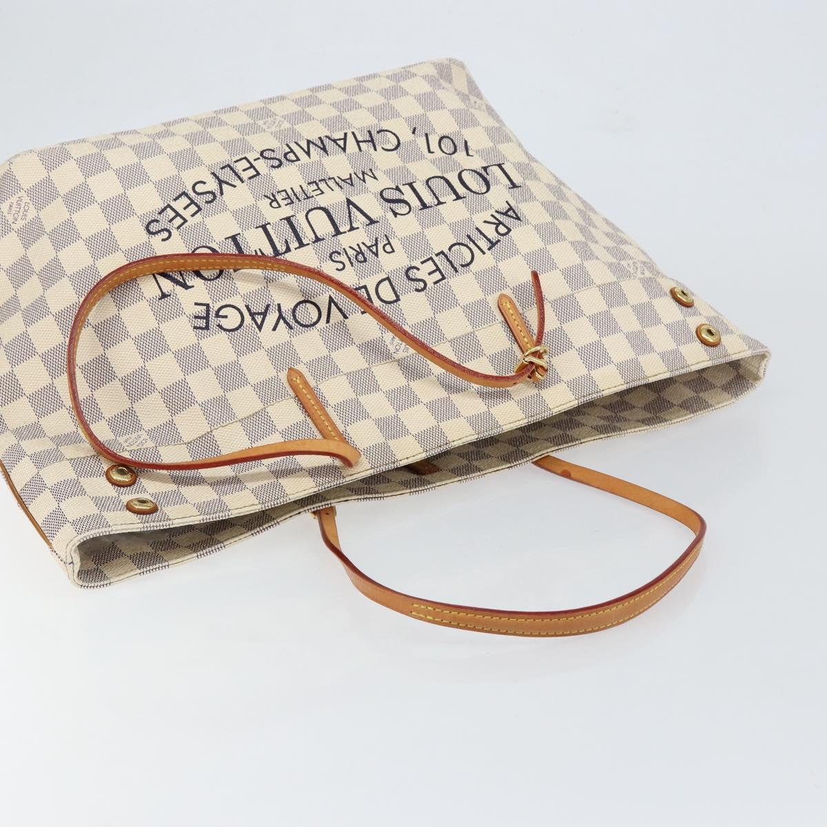 LOUIS VUITTON Damier Azur Cabas MM Tote Bag N41375 LV Auth 149711